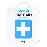SUREFILL 100 Series Class B 3-Shelf First Aid Cabinet - Meds, 100 Person, 660 Pieces, Metal Case (SF100BMT)