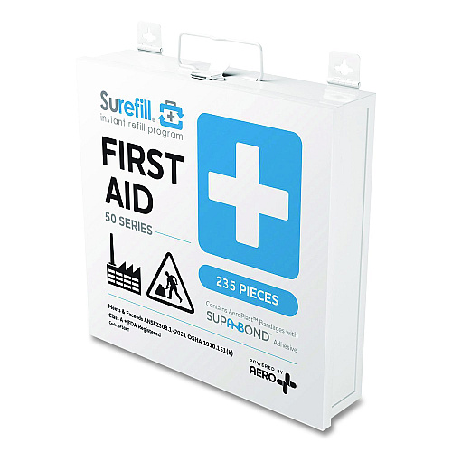 SUREFILL 50 Series ANSI A+ First Aid Kit - Metal Case, 50 Person, 235 Pieces (SF50AT)