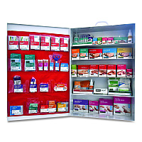 SUREFILL 200 Series Class B 5-Shelf First Aid Cabinet - Meds, 200 Person, 1,183 Pieces, Metal Case (SF200BMT)