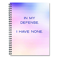 Willow Creek Press No Defense Undated Journal, Medium/College Rule, Pastel Multicolor Cover, (80) 8 x 6 Sheets (55069)