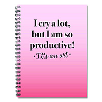 Willow Creek Press So Productive Undated Journal, Medium/College Rule, Pink Cover, (80) 8 x 6 Sheets (55076)