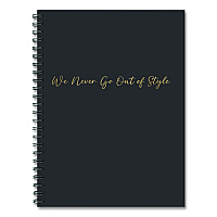 Willow Creek Press Style Undated Journal, Edition, Medium/College Rule, Black/Gold Cover, (80) 8 x 6 Sheets (55083)