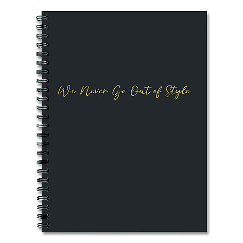 Willow Creek Press Style Undated Journal, Edition, Medium/College Rule, Black/Gold Cover, (80) 8 x 6 Sheets (55083)