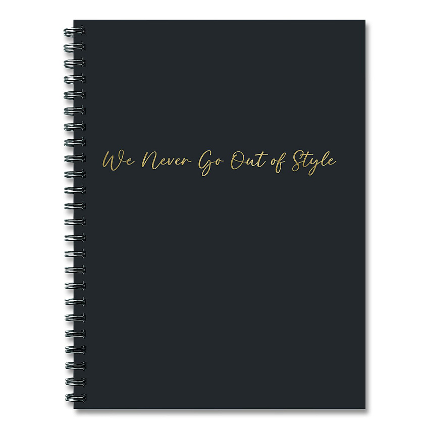 Willow Creek Press Style Undated Journal, Edition, Medium/College Rule, Black/Gold Cover, (80) 8 x 6 Sheets (55083)