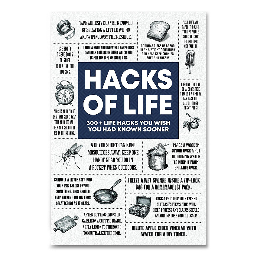 Willow Creek Press Hacks of Life Softcover Book, Paperback, 112 Pages (49779)