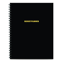 Willow Creek Press Budget Monthly Planner, 11 x 8.5, Black Cover, 12-Month, Undated (40324)