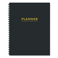 Willow Creek Press Charcoal Gray Undated Monthly Planner, 11 x 8.5, Charcoal Gray, Undated (49167)