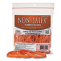 Alliance Non-Latex Rubber Bands, Assorted Sizes, Orange, 125/Pack (37548)