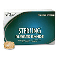 Alliance Sterling Rubber Bands, Size 12, Natural Crepe, 3,400/Box (24125)