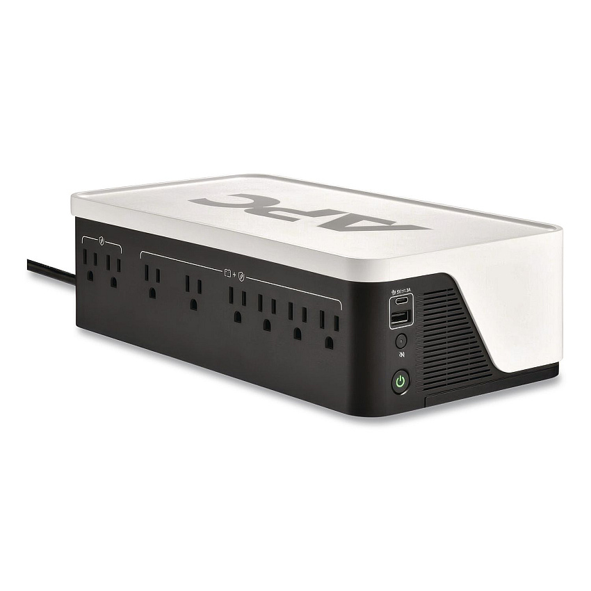 APC Back-UPS BE1050G3 Battery Backup System, 8 Outlets, 1,050 VA, 490 J