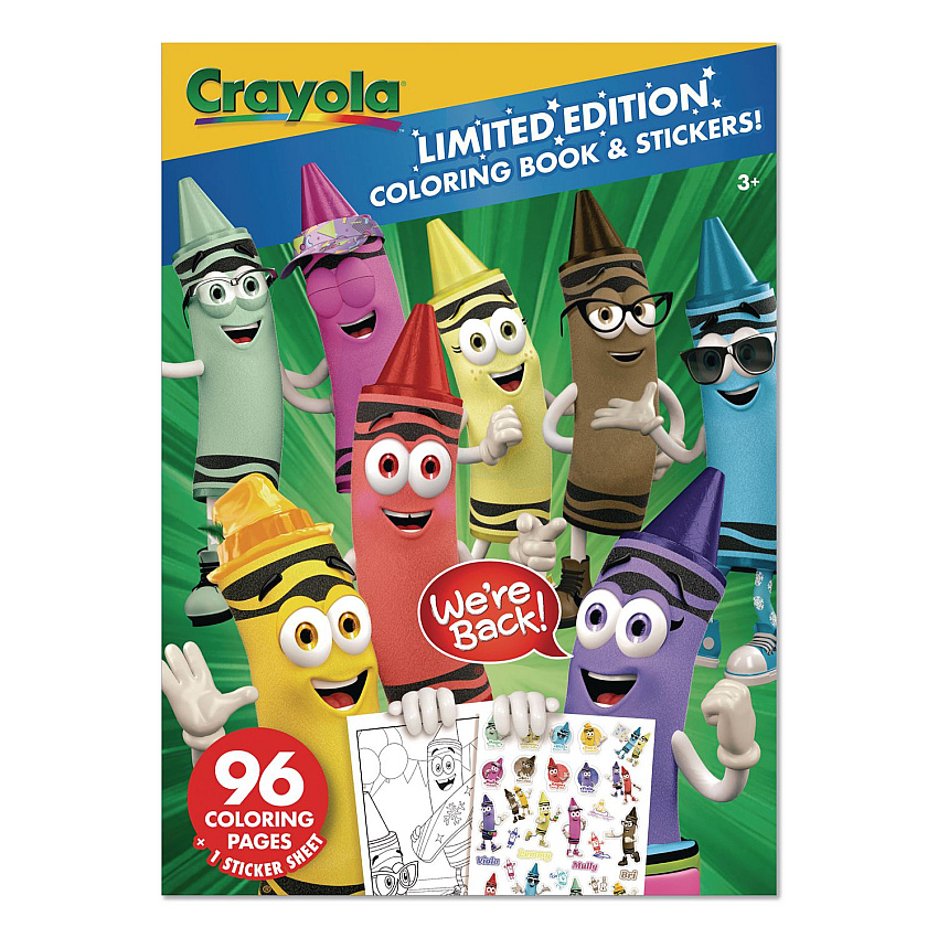 Limited Edition Retired Crayola Colors Coloring Book, Ages 3 and Up, 96 Pages (040862)