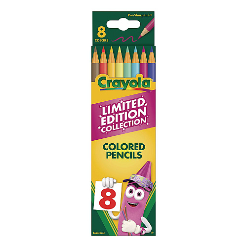 Crayola Limited Edition Collection Colored Pencils, Assorted Lead and Barrel Colors, 8/Pack (682128)
