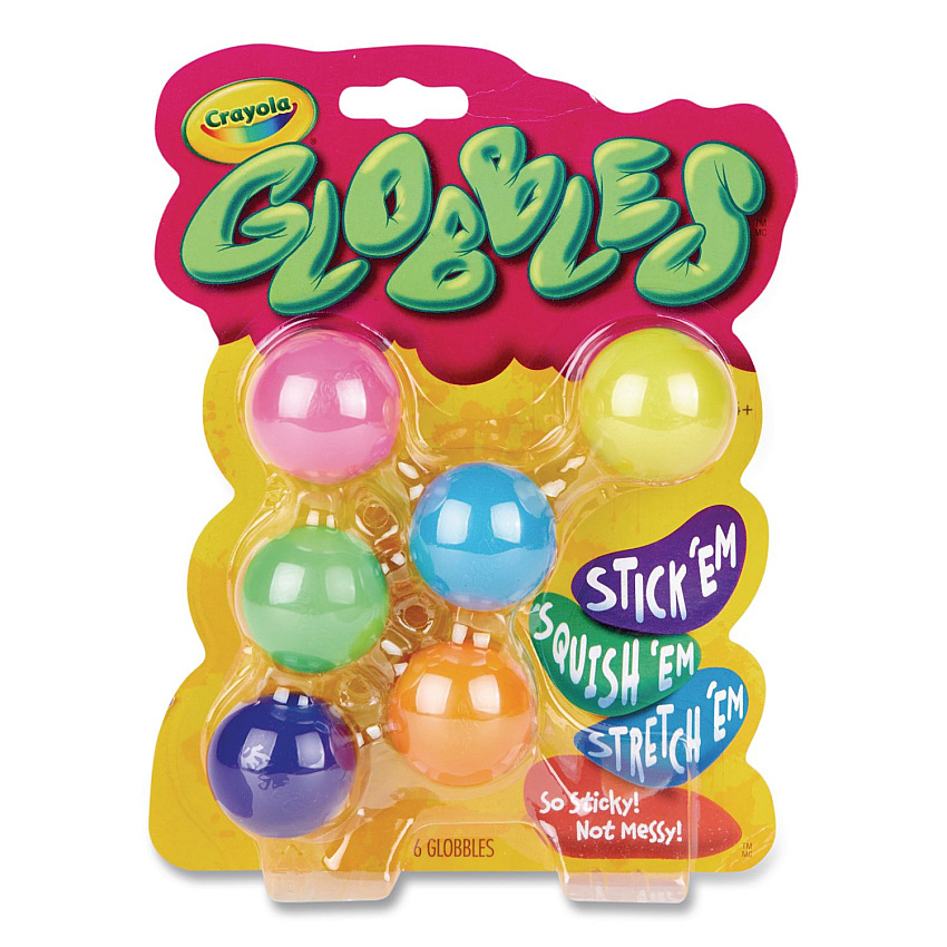 Crayola Globbles Squish Toys, Ages 4 and Up, Assorted Colors, 6/Pack (747294)