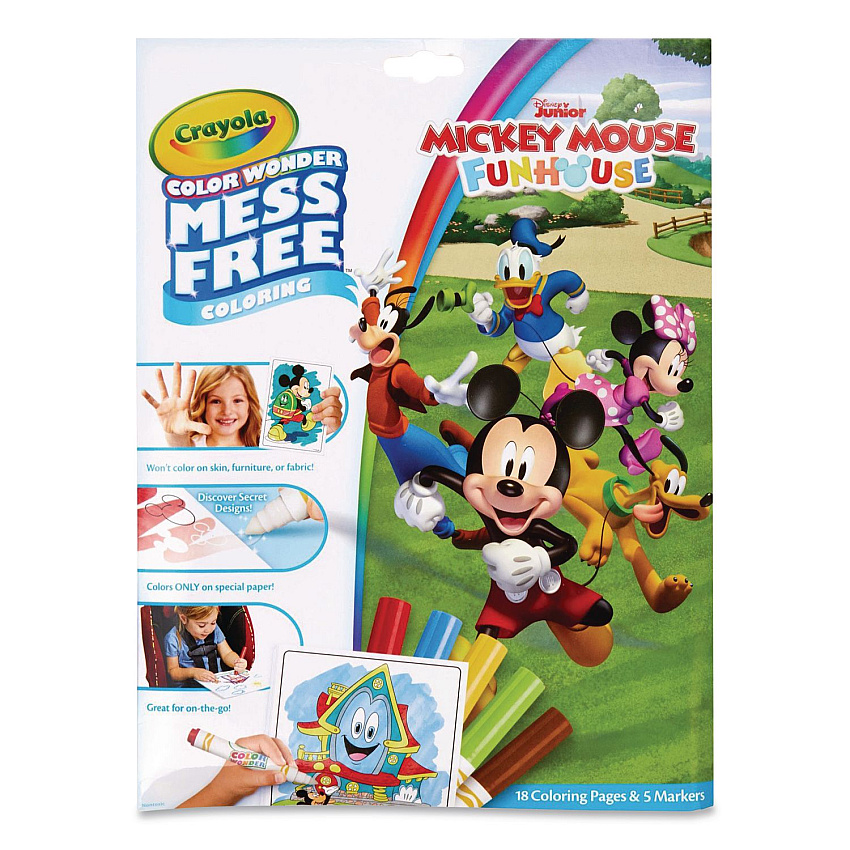 Crayola Color Wonder Mickey Mouse Clubhouse Coloring Book, Ages 3 and Up, 18 Pages (757006)