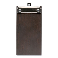 Excello Global Products Check/Menu Holder, 4 x 8.1, Dark Woodgrain/Silver (MENU4X8CB)