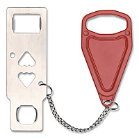 Excello Global Products Hotel Door Lock, Red/Silver (SPLSTRVL0003)