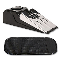 Excello Global Products Hotel Doorstop Alarm, Wedge, Black/Silver (SPLSTRVL0004)