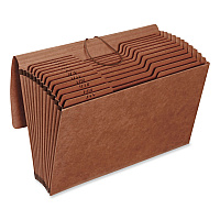 Pendaflex Heavy-Duty Expanding File Monthly Index, 5.25" Expansion, 12 Sections, Elastic Band Closure, 1/3-Cut Tabs, Legal Size, Brown (1006977)