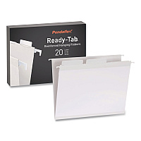 Pendaflex Ready-Tab Reinforced Hanging File Folders, Letter Size, 1/3-Cut Tabs, White, 20/Box (1006985)