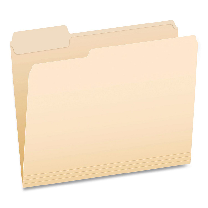 Earthwise by Pendaflex 100% Recycled Manila File Folder, 1/3-Cut Tabs: Assorted, Letter Size, 0.75" Expansion, Manila, 100/BX (1006989)