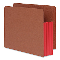 Pendaflex End Tab File Pocket, Red Gusset, 3.5