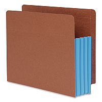 Pendaflex End Tab File Pocket, Blue Gusset, 3.5