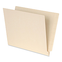 Manila End Tab Folders, Straight Tabs, Letter Size, 0.75" Expansion, Manila, 100/Box