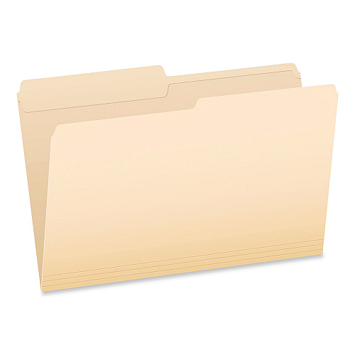 Pendaflex Manila File Folders, 1/2-Cut Tabs: Assorted, Legal Size, 0.75" Expansion, Manila, 100/Box (1007052)