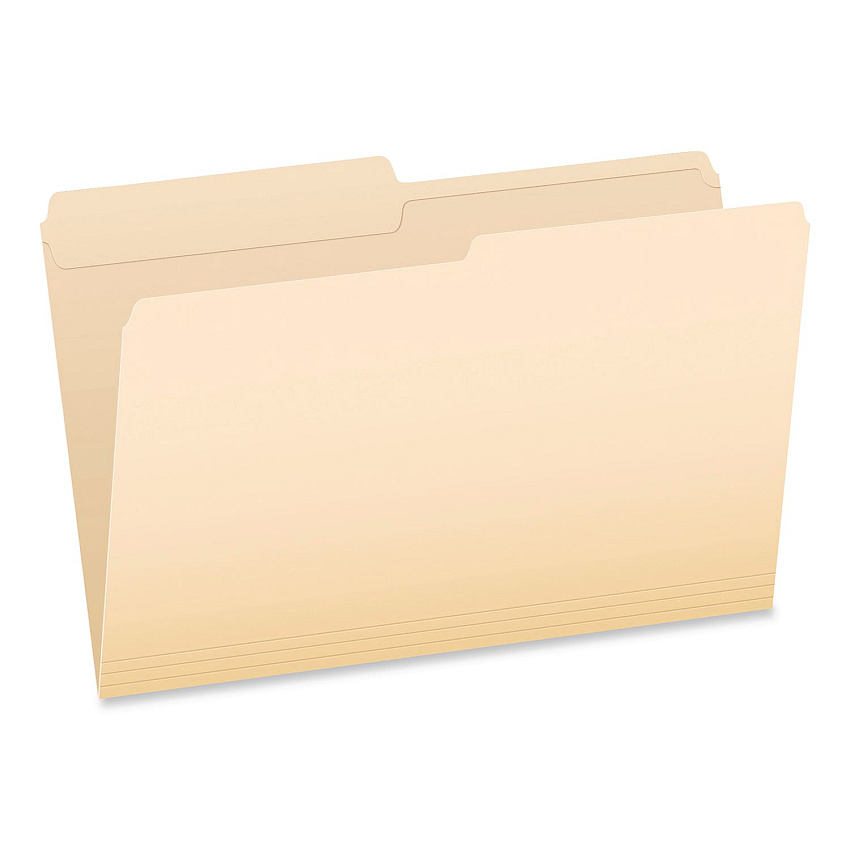 Pendaflex Manila File Folders, 1/2-Cut Tabs: Assorted, Legal Size, 0.75" Expansion, Manila, 100/Box (1007052)