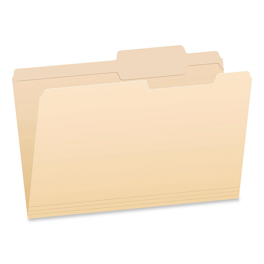 Pendaflex Manila File Folders, 2/5-Cut Tabs: Right, Legal Size, 0.75" Expansion, Manila, 100/Box (1007056)