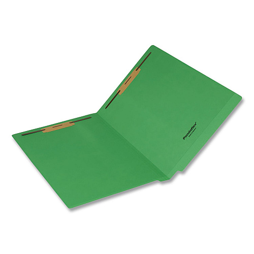 Pendaflex Colored Reinforced End Tab Fastener Folders, Straight Tab, Expands 0.75", 2 Fasteners, Legal Size, Green, 50/Box (1007059)