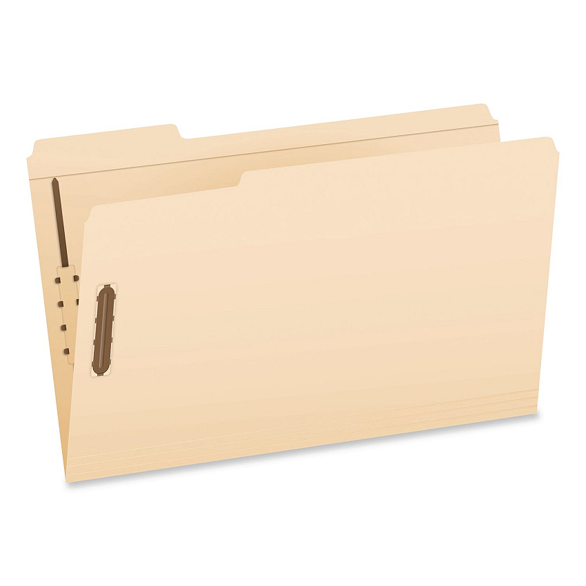 Pendaflex Manila Fastener Folders, 1/3-Cut Tab: Assorted, Expands 0.75", 2 Fasteners, Legal Size, 50/Box (1007063)