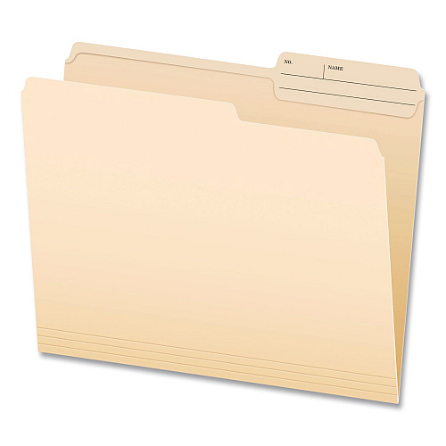 Pendaflex Manila File Folders, 2/5-Cut Tabs: Right, Letter Size, 0.75" Expansion, Manila, 100/Box (1007078)