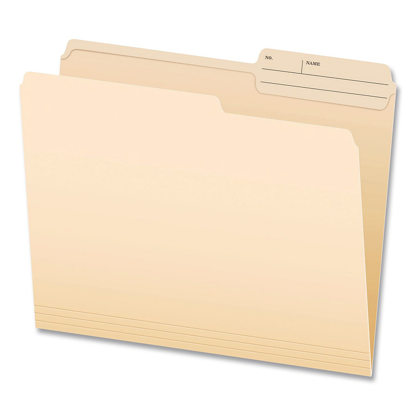 Pendaflex Manila File Folders, 2/5-Cut Tabs: Right, Letter Size, 0.75" Expansion, Manila, 100/Box (1007078)