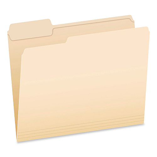 Pendaflex Reinforced Top File Folders, 1/3-Cut Tabs: Left Position, Letter Size, Manila, 100/Box (R752131)