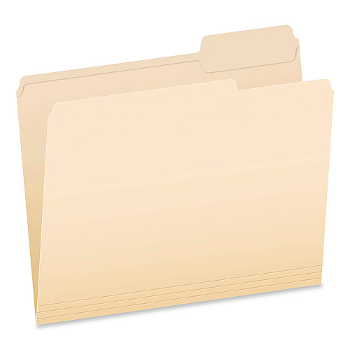 Pendaflex Reinforced Top Tab Manila File Folders, 1/3-Cut Tabs: Right Position, Letter Size, Manila, 100/Box (R752133)