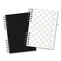Astrobrights Twin-Wire Journal, Open Diary Format, Assorted Cover Colors, (90) Assorted Color 8.5 x 6.5 Sheets, 2/Pack (91556)
