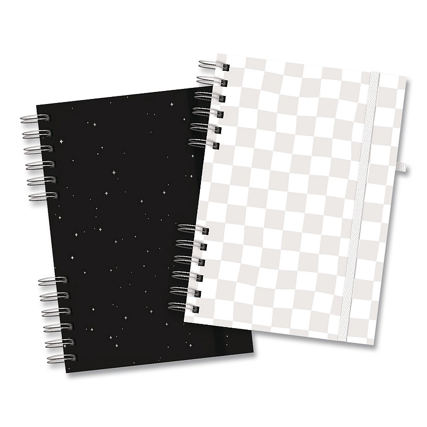 Astrobrights Twin-Wire Journal, Open Diary Format, Assorted Cover Colors, (90) Assorted Color 8.5 x 6.5 Sheets, 2/Pack (91556)