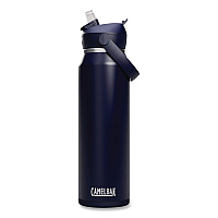 CamelBak Thrive FlipStraw Stainless Steel Vacuum Insulated Water Bottle, 32 oz, Navy (2855405001)