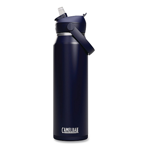 CamelBak Thrive FlipStraw Stainless Steel Vacuum Insulated Water Bottle, 32 oz, Navy (2855405001)