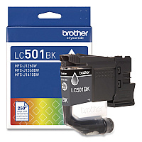 Brother LC501BKS Ink, 250 Page-Yield, Black