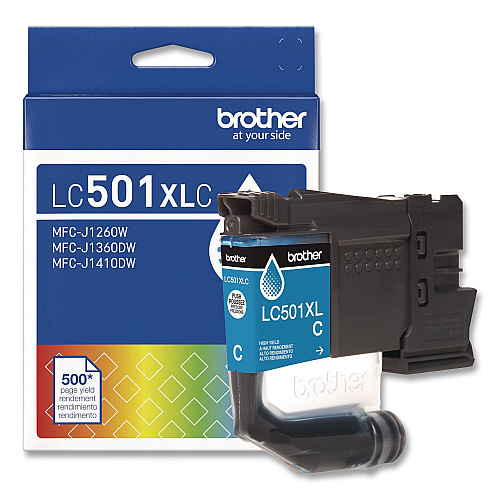 Brother LC501XLCS High-Yield Ink, 500 Page-Yield, Cyan