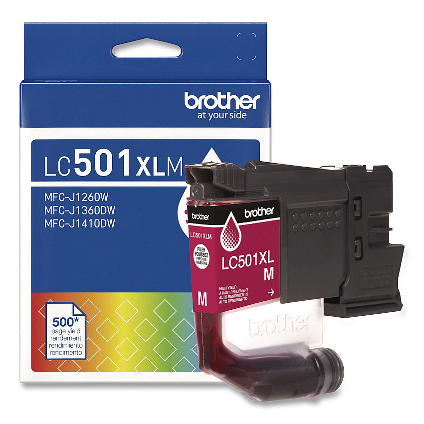 Brother LC501XLMS High-Yield Ink, 500 Page-Yield, Magenta