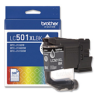Brother LC501XLBKS High-Yield Ink, 500 Page-Yield, Black