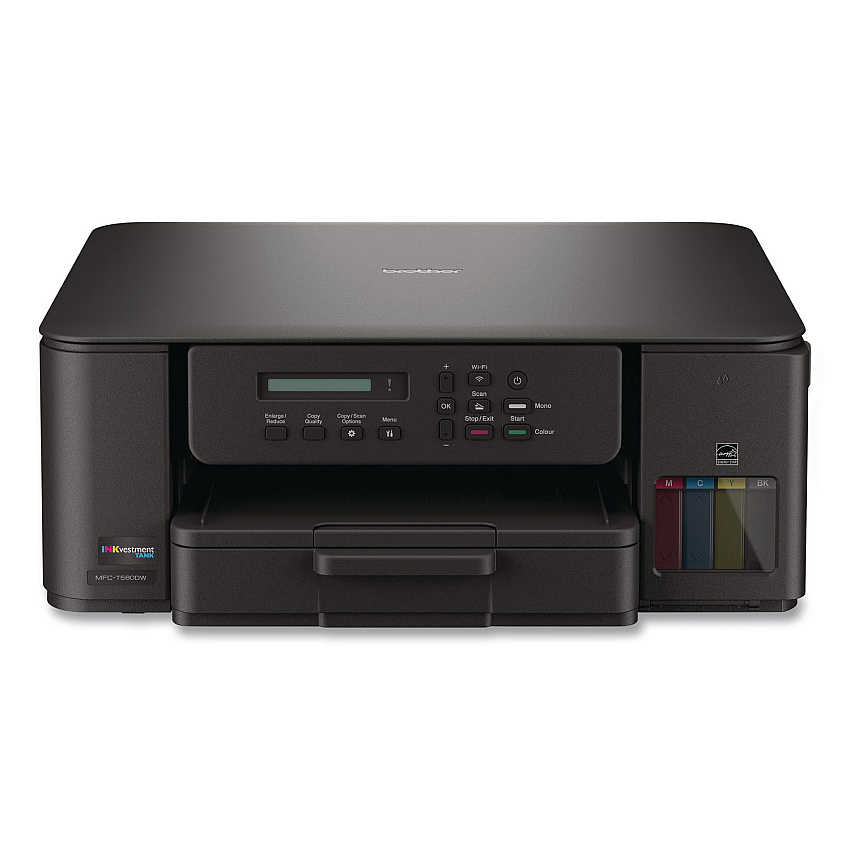 Brother MFCT580DW INKvestment Tank 580 Wireless Color Inkjet All-in-One Printer, Copy/Print/Scan