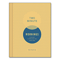 Chronicle Books Guided Journal: Two Minute Mornings - Win Your Day Every Day by Neil Pasricha, Gold/Blue Cover, (152) 6.25 x 4.75 Sheets (978145216346)