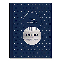 Chronicle Books Guided Journal: Two Minute Evenings - Wind Down Your Day by Neil Pasricha, Blue/Silver Cover, (152) 6.25 x 4.75 Sheets (978179722987)