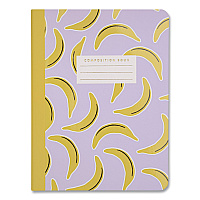 DesignWorks Ink Designer Composition Book, Randomly Assorted Banana and Strawberry Cover Designs, Wide/Legal Rule, (80) 9.75 x 7.5 Sheets (TCOMPA114ST)