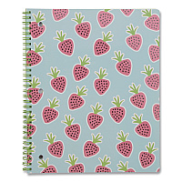 DesignWorks Ink Twin-Wire Notebook, Randomly Assorted Banana and Strawberry Cover Designs, 1-Subject, Wide/Legal Rule, (80) 10.5 x 8.5 Sheets (TTWSA114ST)