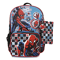 Bioworld Spiderman Kids 5-Piece Backpack Set, 16", Multicolor (B1B7XT6USMSB)
